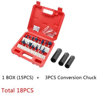 15PCS/Box Woodworking Milling CutKters 1/4/6.35mm S