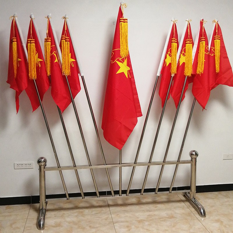 少先队室布置旗帜底座少队部不锈钢队旗旗架旗P杆会议室礼堂旗杆