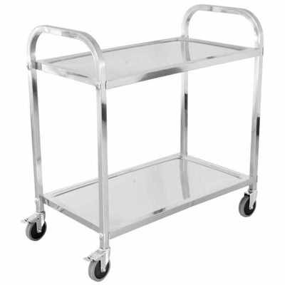 信基高格酒店餐饮店小号送餐w手推车不锈钢双层置物架经济型二层