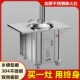 不锈钢农村304柴火灶家用移动大铁E锅土灶台双侧板户外烧木柴火炉