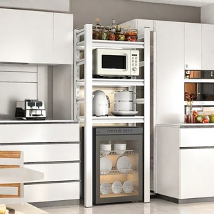 厨房置物架下空式消毒柜小u冰箱上方置物架烤箱微波炉收纳架储物