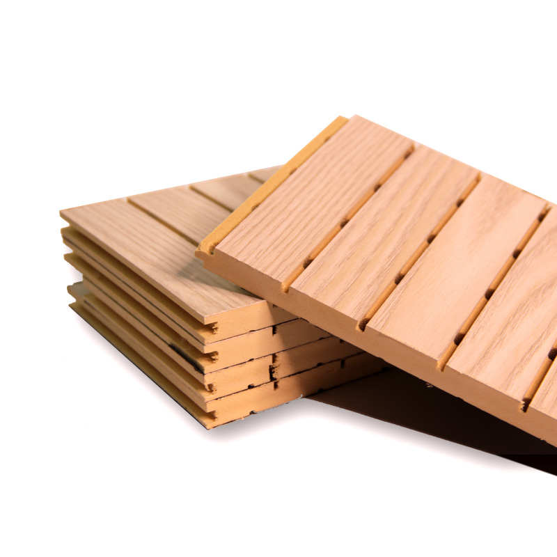 奥松实木多层穿孔吸音板密t度木塑A级阻燃陶铝多槽隔音学校会议室