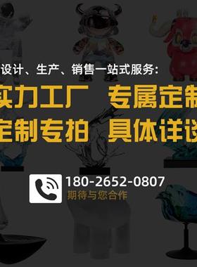 酒店大堂售楼处落地大摆件抽象动物透明树脂梅花鹿雕塑装饰品定制
