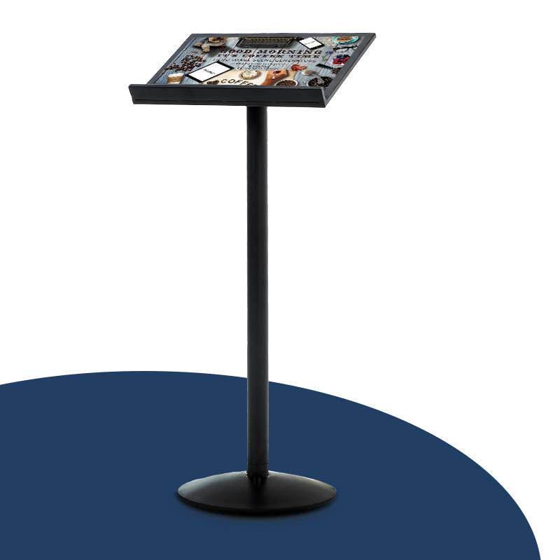 菜谱菜单展示架餐厅门口 立w式落地铁艺架子价格台户外迎宾指示牌