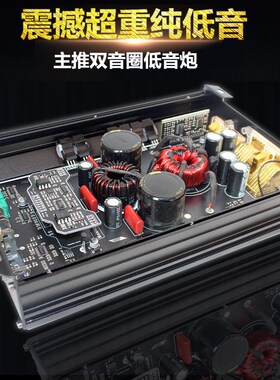 D类单路数字车载j大功率纯重低音无源双音圈低音炮1500.1D功放