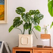 北欧轻奢仿真龟背叶竹大型室内客A厅落地家居造景盆栽绿植装 饰摆