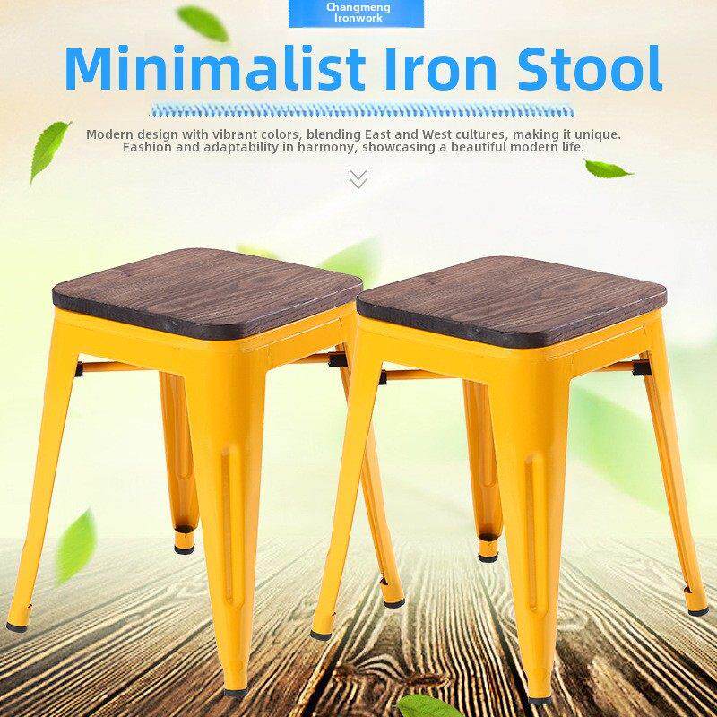 采购产品铁凳，时尚覆古木制金属休闲椅，简约咖啡吧椅，火锅店铁