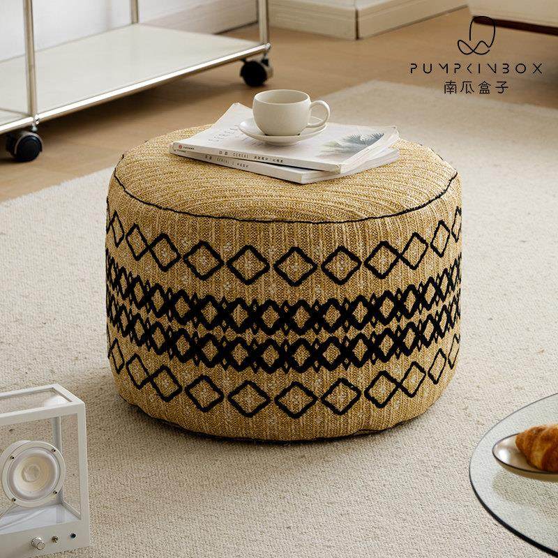 格伦坐墩北欧摩洛哥编织沙发坐垫脚踏客厅家用蒲团地毯可拆洗脚墩,居家布艺,蒲团,淘宝优惠券,粉丝福利购,淘宝优惠卷