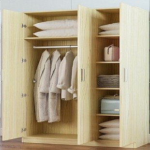 板式简约大方曲美小衣柜实木质组合组装衣柜两门三门四门衣柜衣橱