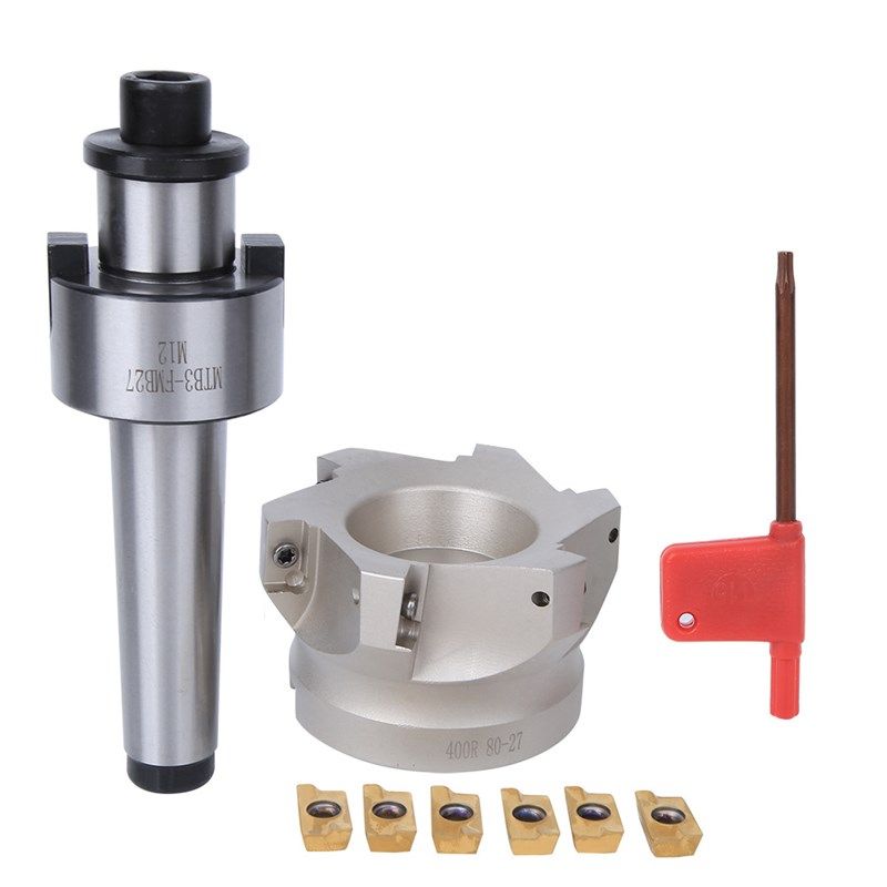 面铣刀杆 MT2 3 4-FMB27 配+80mm直角刀盘 APMT1604刀粒 组合套装