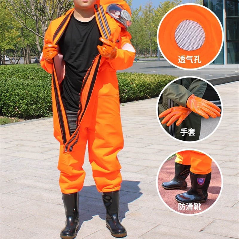 马蜂服新款便携全封闭散热连体服防蛰透气全套防护服