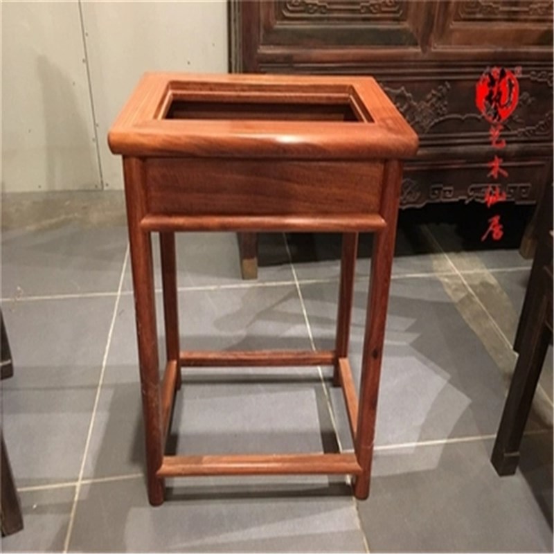 红木家具缅甸花梨茶几方几 大果紫檀泡茶几中式仿古实木功夫茶台