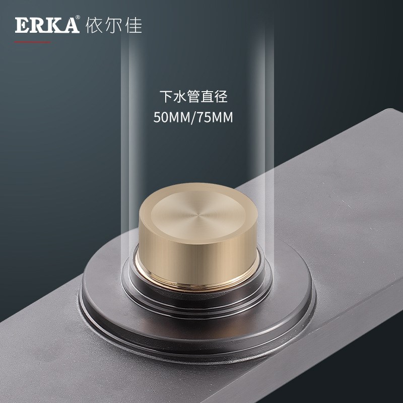 淋浴房纯铜防臭地漏 地面下水器 8x30cm大排量长条地漏