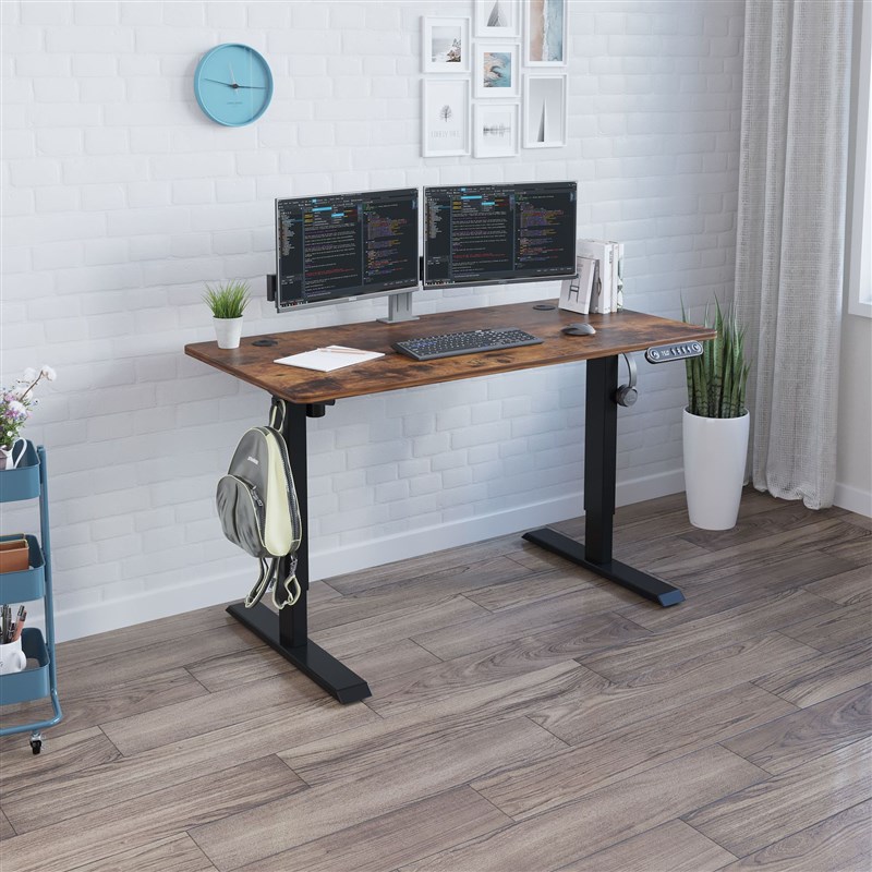 工厂现货升降桌站立式电脑桌升降桌腿电动办公桌智能书桌CE认证