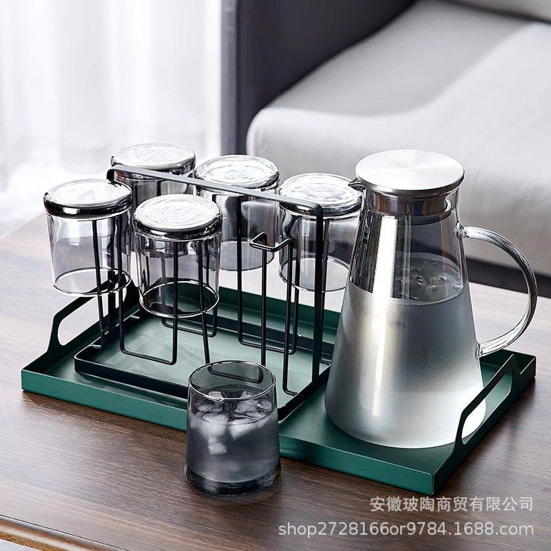 冷水壶玻璃耐温家用凉白开水杯大容量泡茶壶套装扎壶夏季果汁,餐饮具,冷水壶,淘宝优惠券,粉丝福利购,淘宝优惠卷