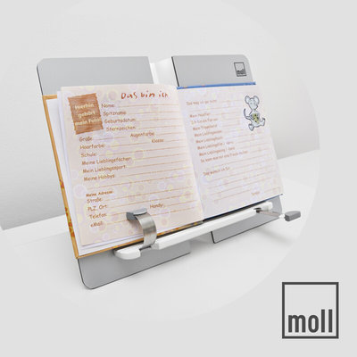 德国 moll 摩尔 可折叠书挡 书桌配件 原装进口 方便携带平板支架