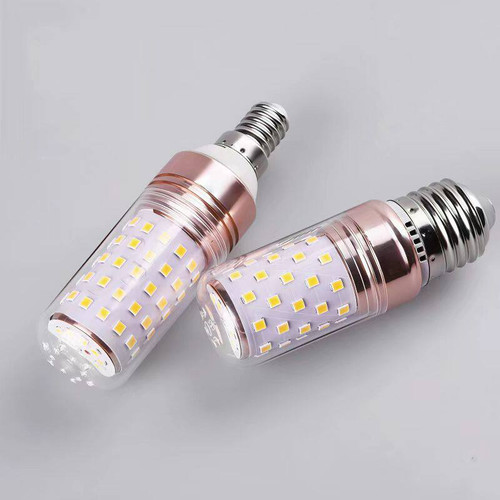 超亮家用节能LED三色变光室内E27螺口玉米灯泡蜡烛水晶灯E14光源