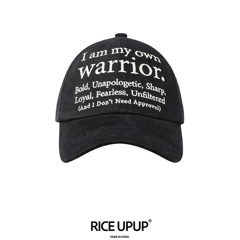 【一键出街】Riceupup“米超人”字母刺绣黑色棒球帽