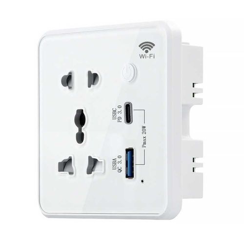 涂鸦智能zi wifi墙壁插座usb快充电定时美L英欧规万能插头开关ROH