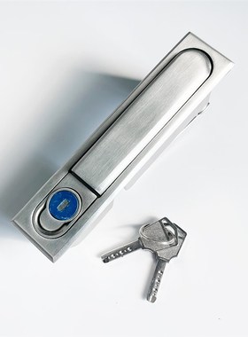 极速配电箱锁MS490开关柜锁142*34mm黑色L柜子锁818不锈钢工业锁