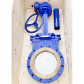 PZ573H 10C铸钢伞齿轮明杆刀型闸C阀DN50 900平行单闸板浆液排渣