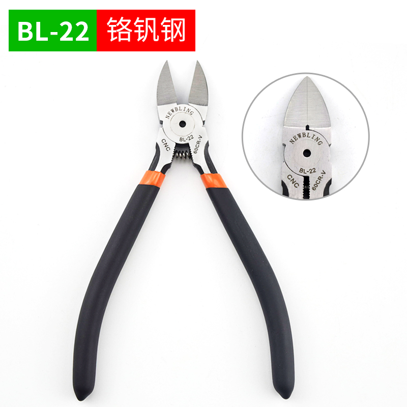 新百利BL-A05钨钢水口钳超薄铬钒钢剪钳726P钨钢钳斜口剪钢丝钳子