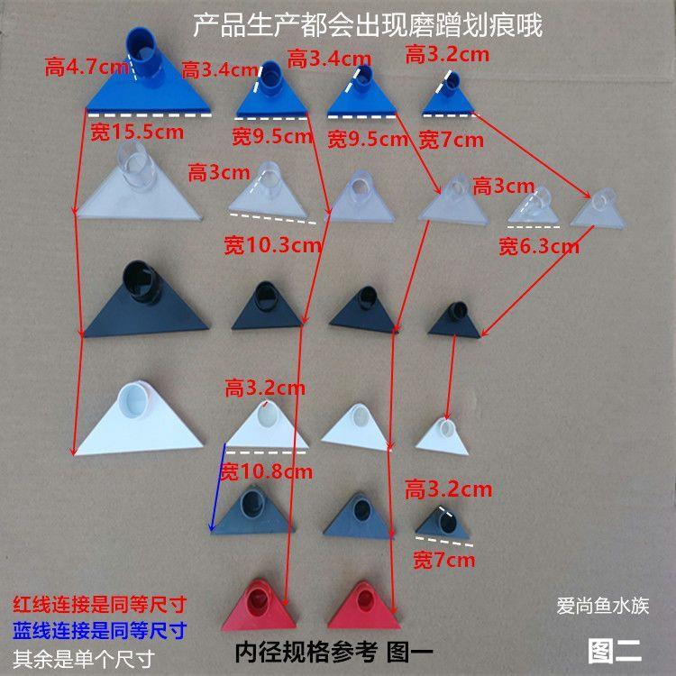 鱼缸水族箱出水口鸭嘴出水嘴鱼缸底部吹水鸭嘴三角大鸭嘴喷头