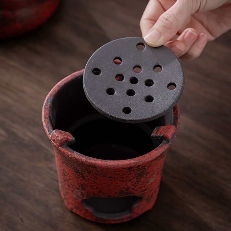 2024新款围炉煮茶炭火温茶干烧篮F烤茶套装老岩泥茶壶陶瓷提梁壶,餐饮具,煮茶炉,淘宝优惠券,粉丝福利购,淘宝优惠卷