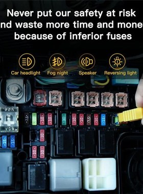 130Pcs Blade Unliversal Electronic Fuse For Car Standard,1A