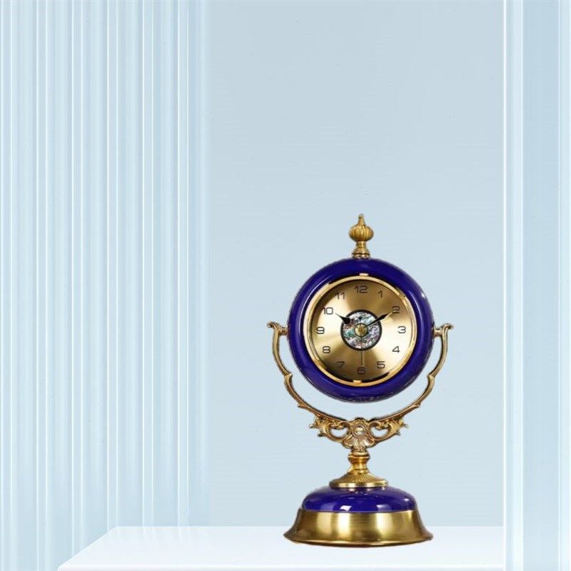 甄选欧式覆古座钟客o厅家用桌面时钟摆件端钟表摆放台式美式轻奢,家居饰品,立钟/落地钟,淘宝优惠券,粉丝福利购,淘宝优惠卷