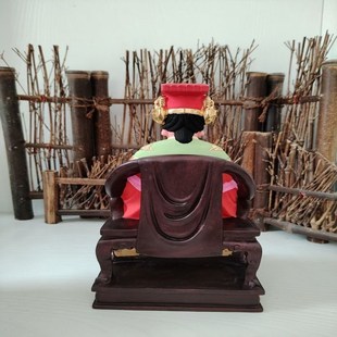 桧木精雕彩绘贴金湄洲妈祖摆件天上圣母N客厅佛堂装饰工艺品