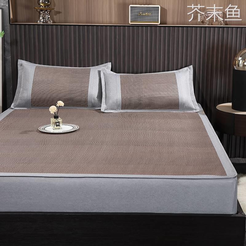 加厚藤席可折叠三件套n2023新款凉席床笠款全包固定1米5/1米8x2米