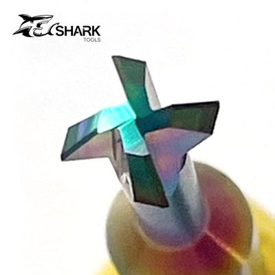钨钢合金七彩铝用60度90度120度正反修毛边T型铣刀平头上下倒角刀