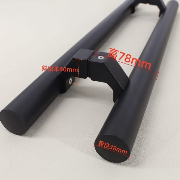 玫瑰金不锈钢大拉手钛金玻璃门把木门拐弯斜脚推拉有框门大门把手