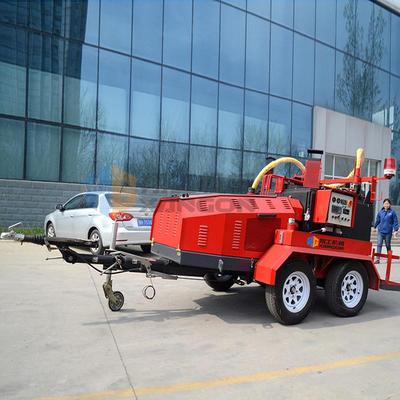 翔工500L自加热沥青灌缝机四轮牵拉式路面施工裂缝修补填缝机