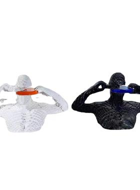 现代简约积木马赛克人物雕塑摆件卧室客厅玄关电视柜酒柜装饰摆设