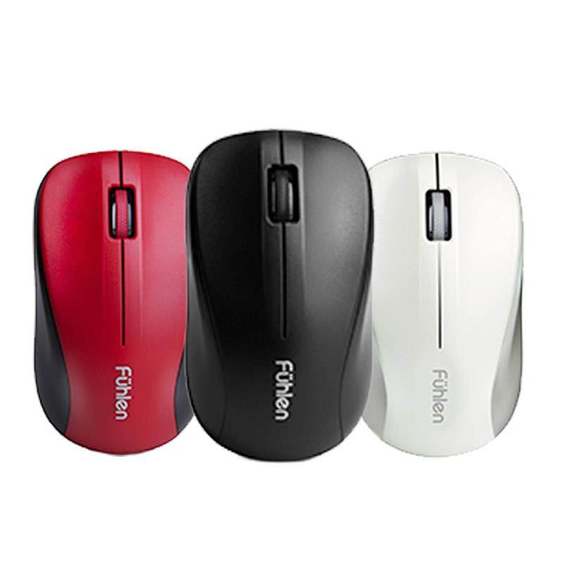 富勒无线鼠标2.4G轻便白色黑色便捷定滑轮商务办公鼠标低噪音