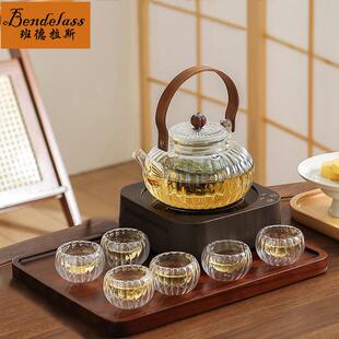 电陶炉套装 高档玻璃煮茶壶家用泡茶烧水壶煮茶器2024新款 养生壶