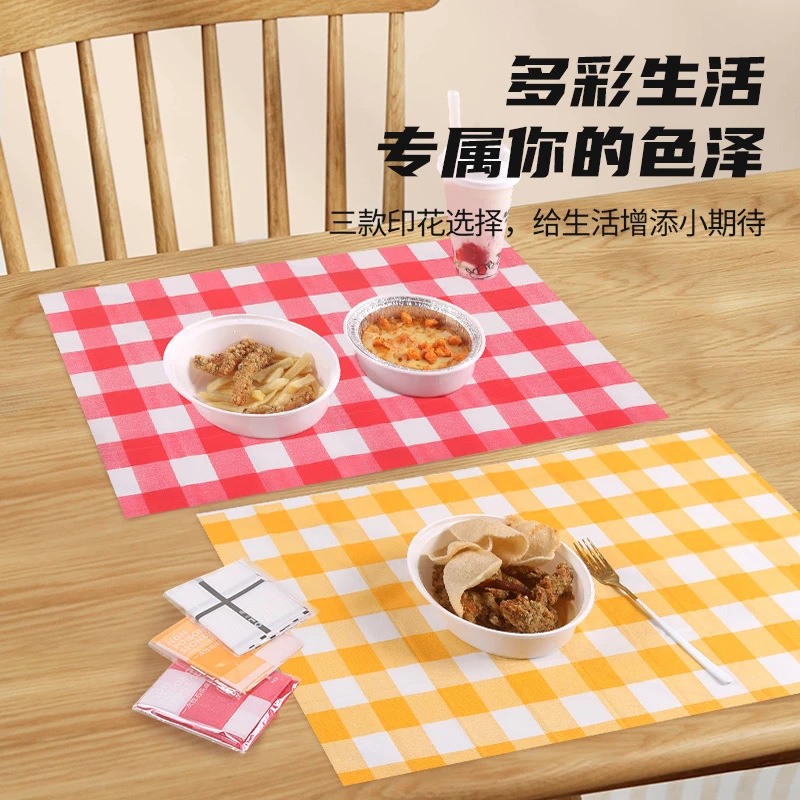 一次性小餐垫外卖小桌布加厚长方形桌布防水防油可降解一次性台布