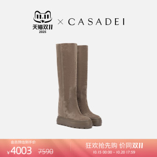 牛皮两穿翻折长短靴厚底裤 双11抢先购 管靴 卡桑蒂 CASADEI