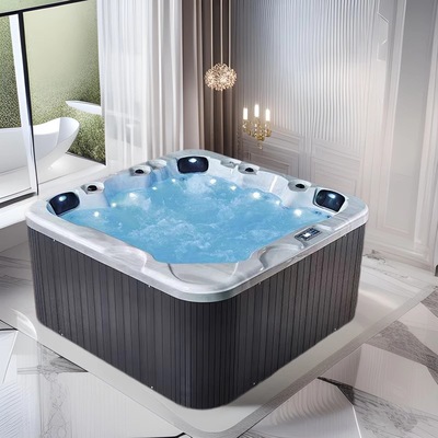 户外亚克力按摩冲浪浴缸spa6人泡池亚克力泳池Bathtub家用别墅