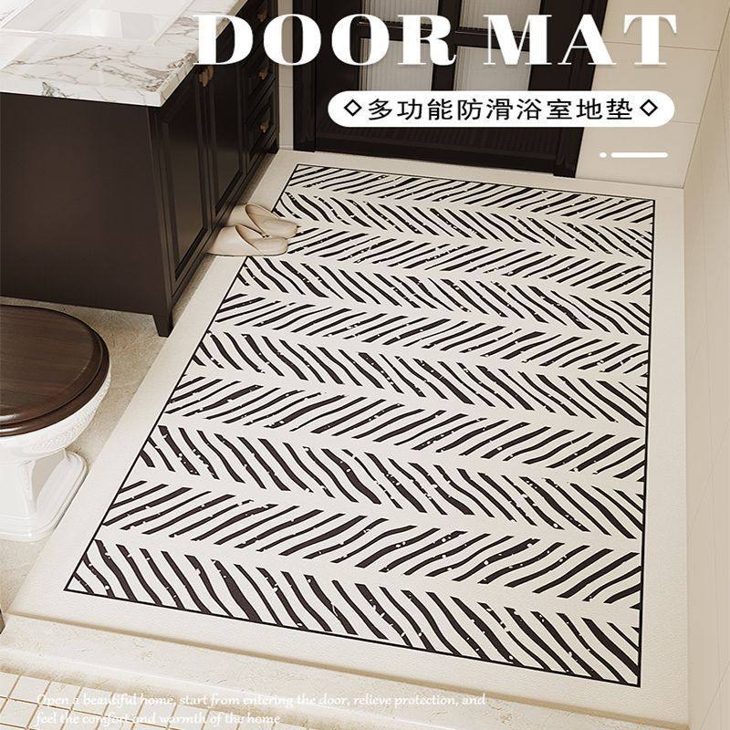 浴室地垫硅藻泥吸水防滑洗手台卫生间大尺寸铺地毯入户门口脚垫