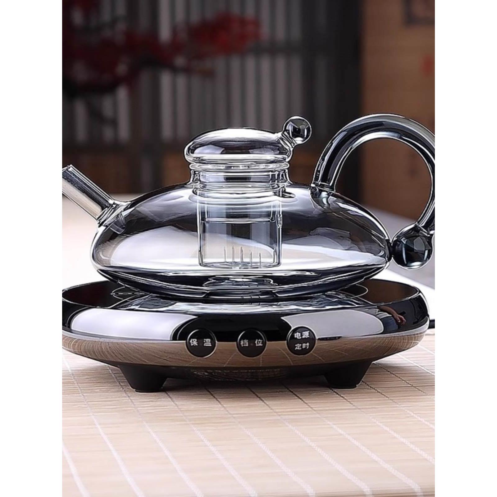 电陶炉煮茶玻璃烧水壶茶具泡茶壶耐高温玻璃煮茶壶小型围炉煮茶器