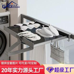 高文海新款 隐形免打孔晒衣网 家用晒衣架 阳台伸缩晾晒架