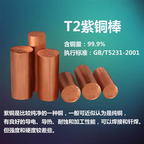 紫铜棒 红铜棒 实心 零切 纯铜 圆柱 敲击25 30 35 40 50 mm 铜棒