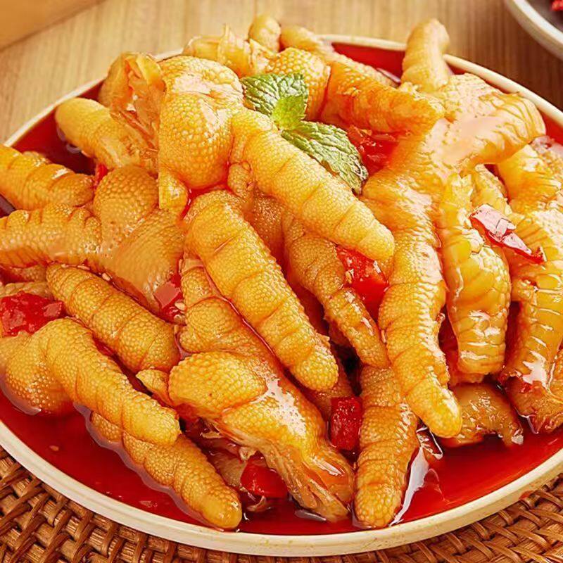 酸辣无骨鸡爪柠檬脱骨凤爪网红去骨鸡爪子休闲零食小吃凉拌下饭菜