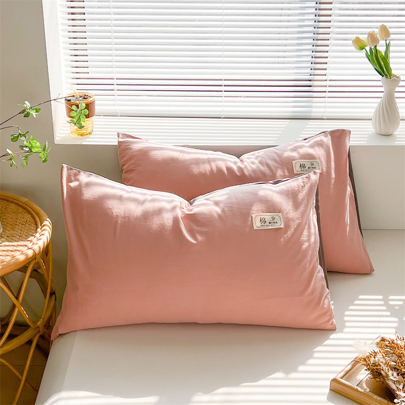 A类全棉纯棉枕套枕芯套纯色枕套