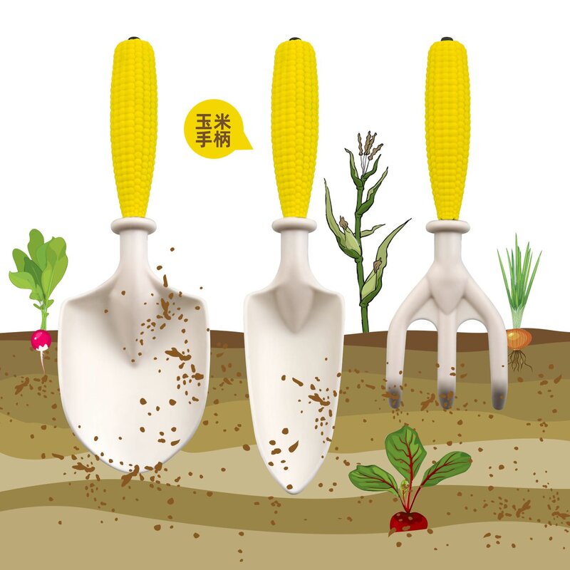 家用不锈钢小铲子户外挖土种菜养花盆栽儿童园艺种植工具套装