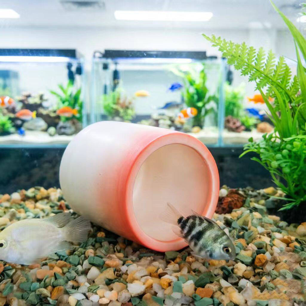 陶瓷多层小鱼屋鱼虾躲避洞躲避屋迷你斗鱼鹦鹉鱼繁殖水族鱼缸造景