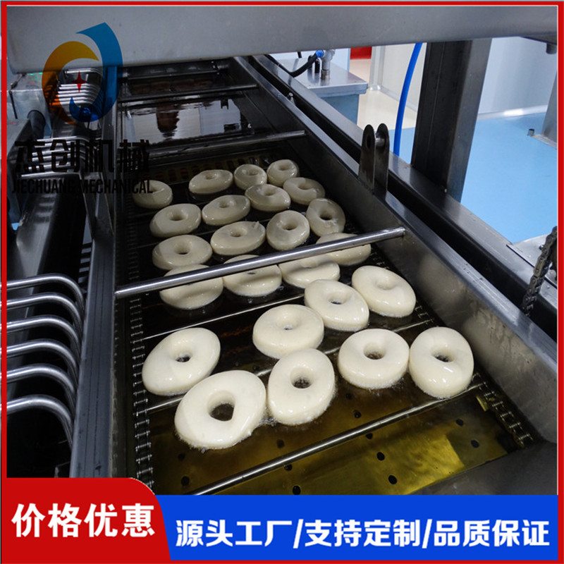 全自动甜甜圈油炸机面包圈油炸设备自动翻面式节省人工